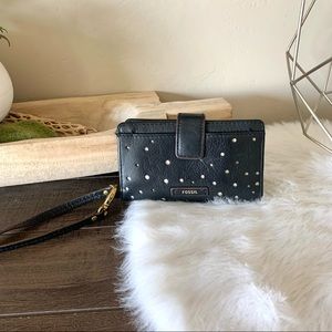 FOSSIL Vintage Leather Bifold Wallet wristlet